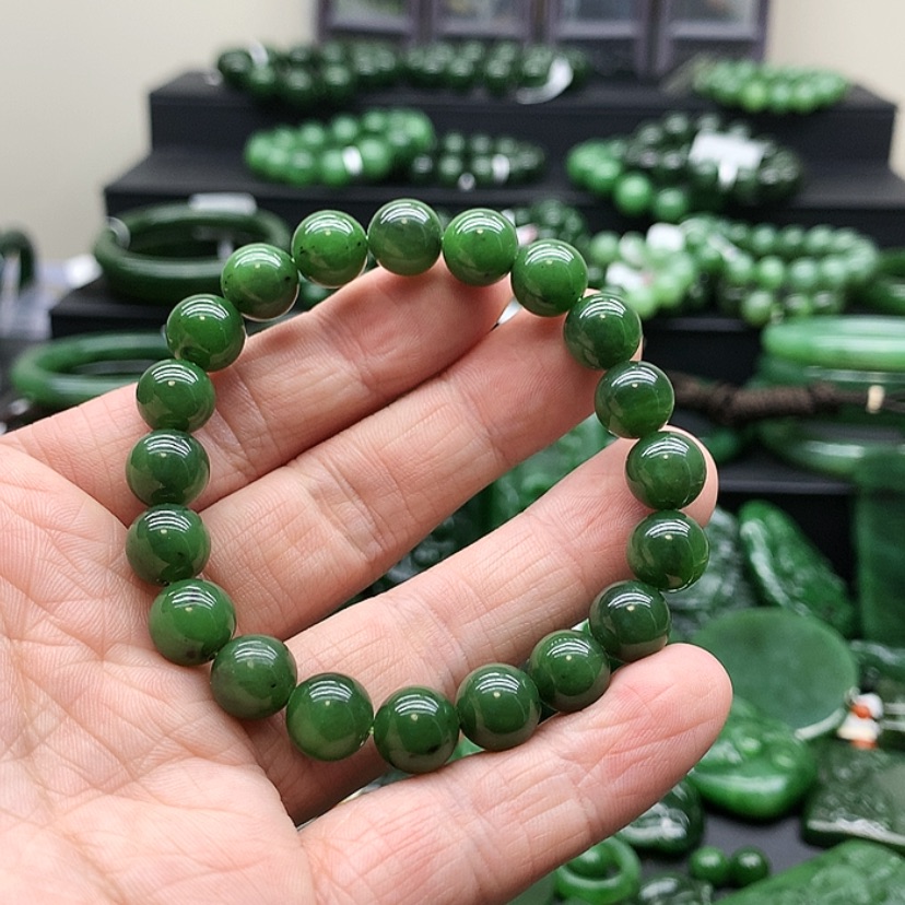 【闪购商品】和田玉（碧玉）手链未镶嵌赛****猫