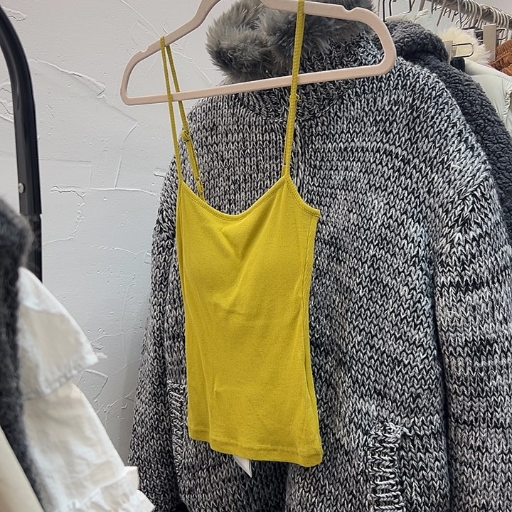 棉今天新款 黄色美背