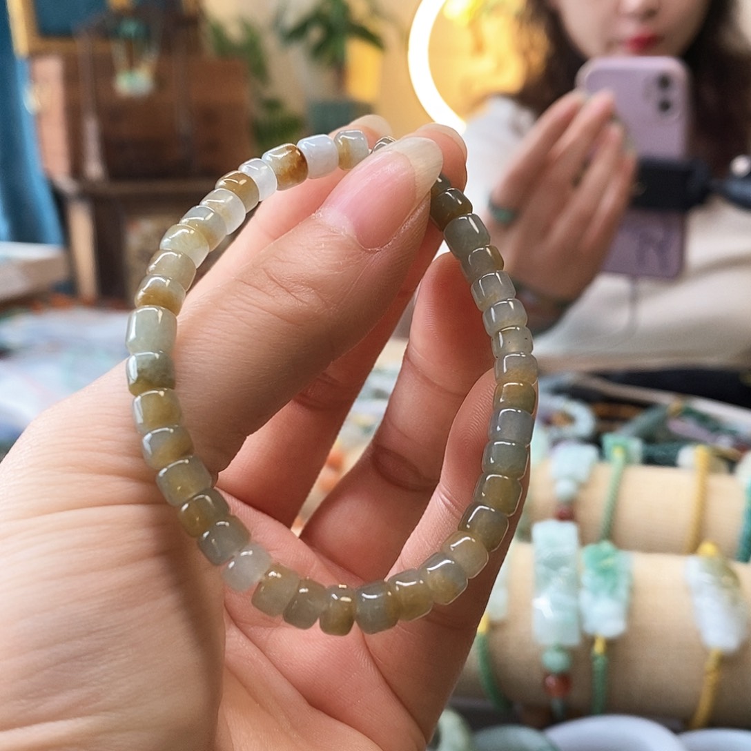 翡翠手链未镶嵌翡翠手串