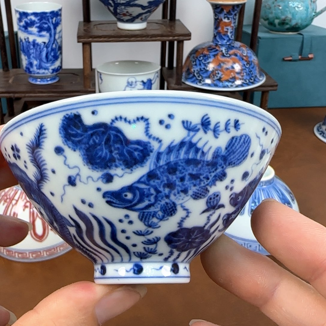 杯子景德镇纯手工绘画陶瓷1111