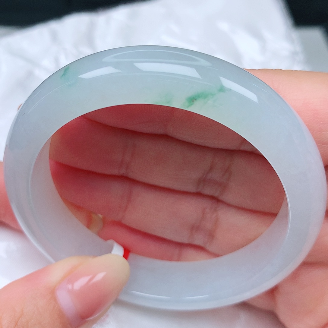 未镶嵌手镯翡翠14冰飘花 燕儿强推