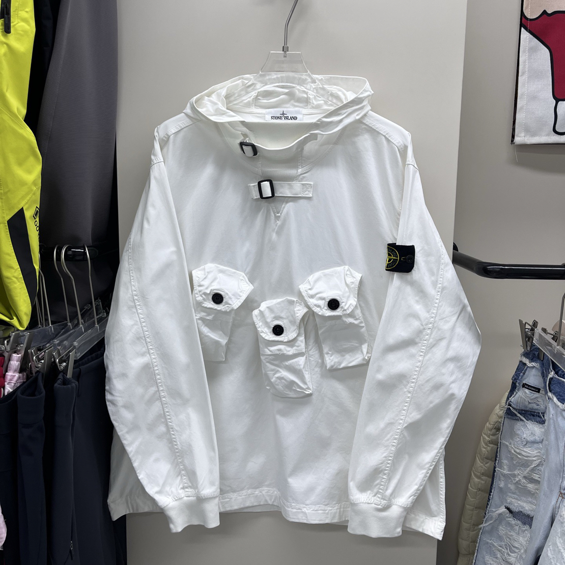 99新 STONE ISLAND 三口袋冲锋衣运动外套男装XL码胸围69衣长74