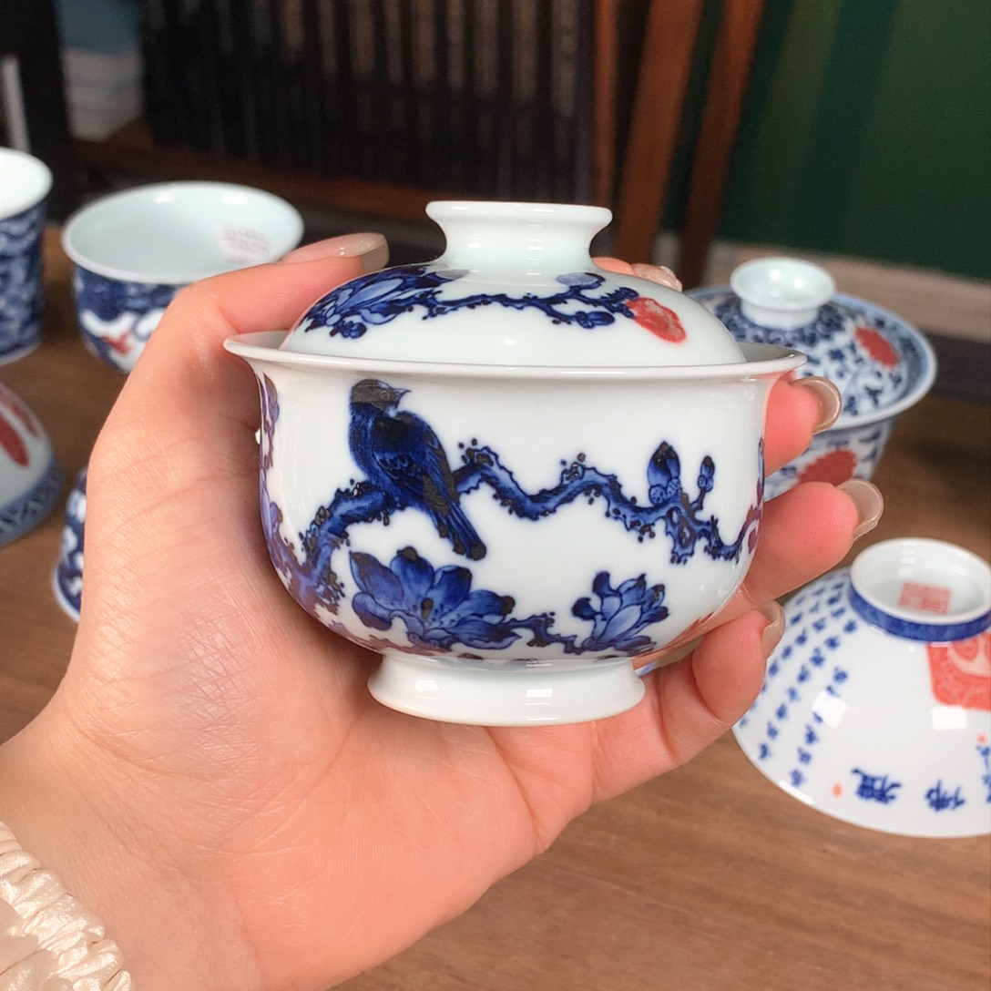 阳春白雪 青花釉里红