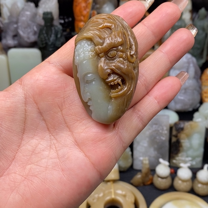 和田玉挂件未镶嵌老*