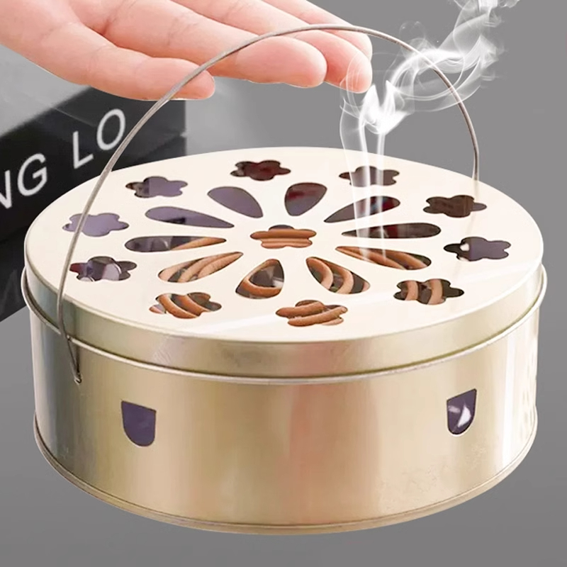 【可手提】蚊香盘托盘家用防火防烫蚊香盒带盖安全创意接灰