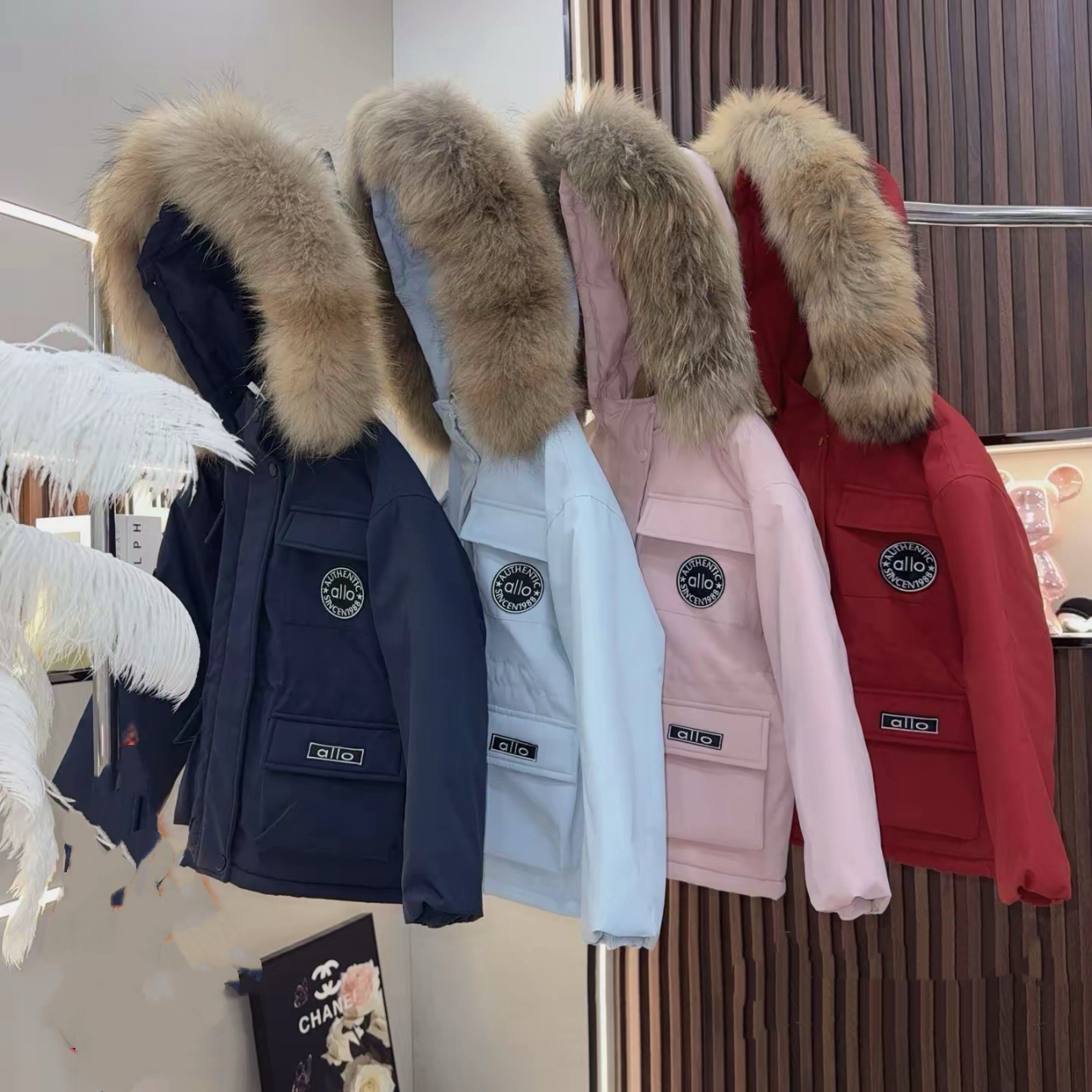 毛领T毛加棉派克服