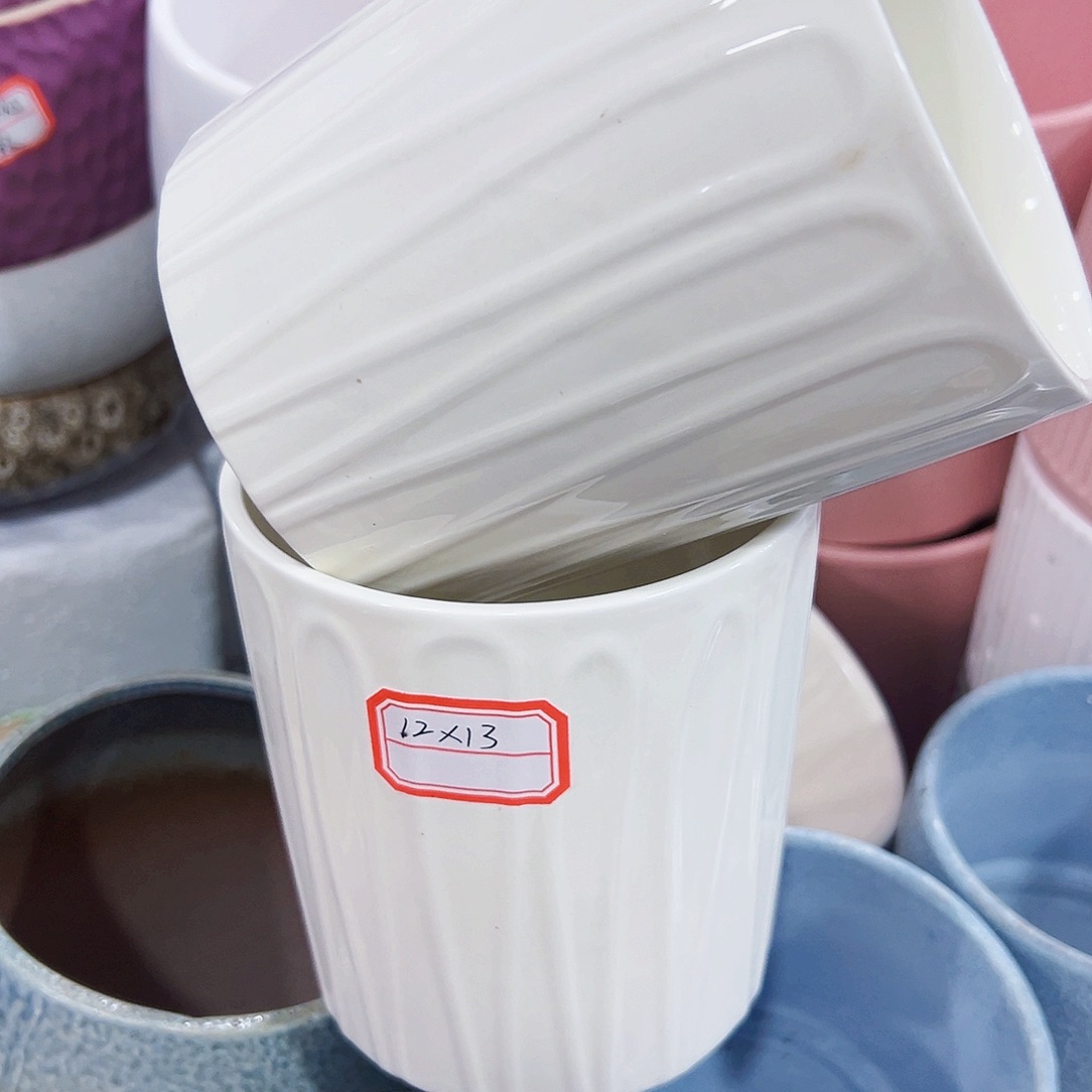 有孔外贸尾单陶瓷花盆凑单10米包邮