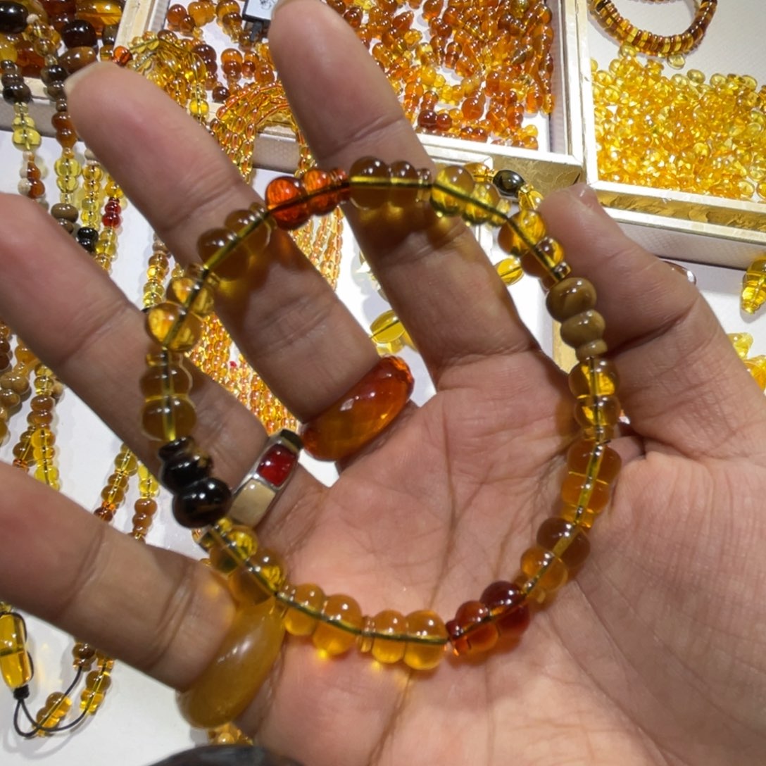 琥珀未镶嵌手串手串