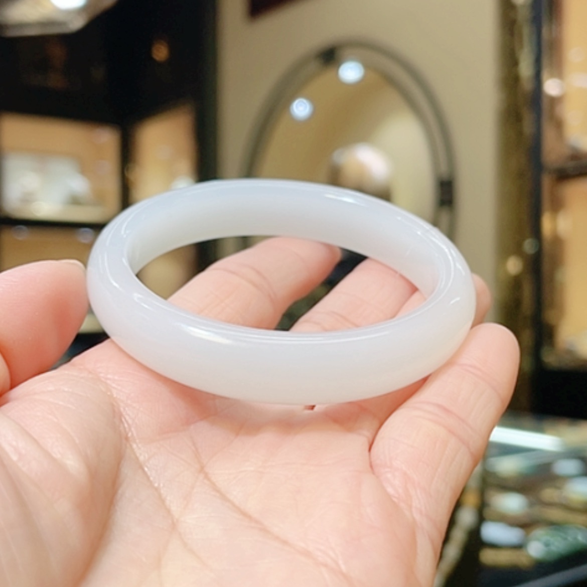 【闪购商品】和田玉未镶嵌手镯54.5#38.9g