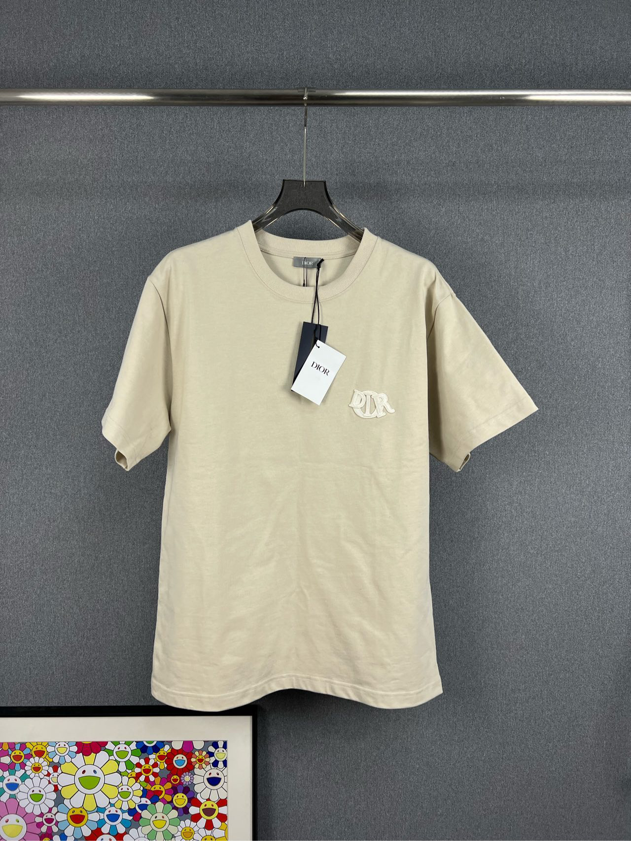 全新未使用 DIOR/迪奥 SS25刺绣字母LOGO短袖XL码 全新带吊A11857
