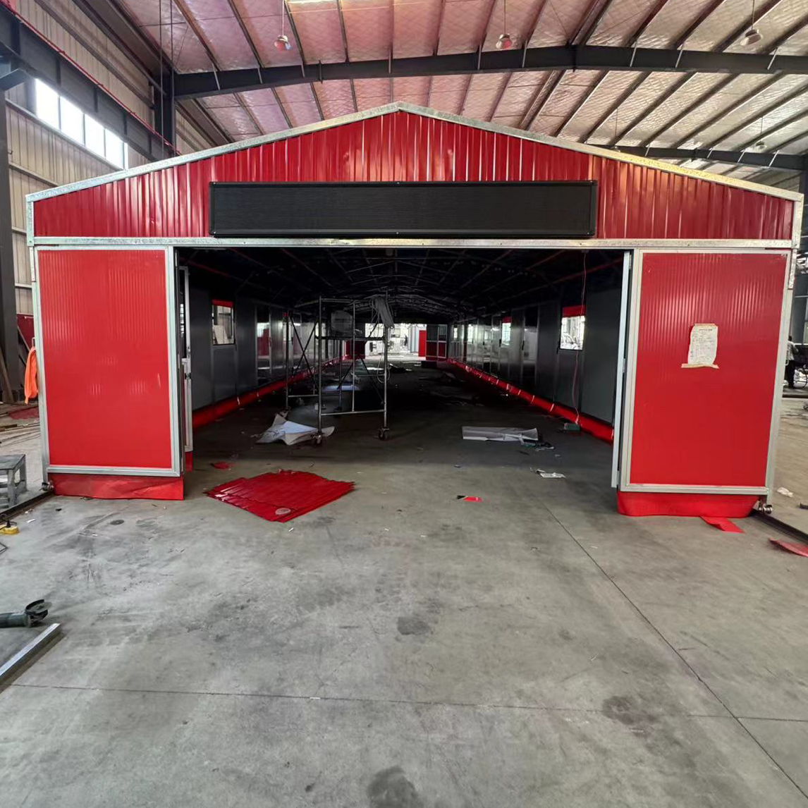 折叠推拉户外酒席帐篷免搭建防风防雨适用于婚庆活动推拉雨棚移动