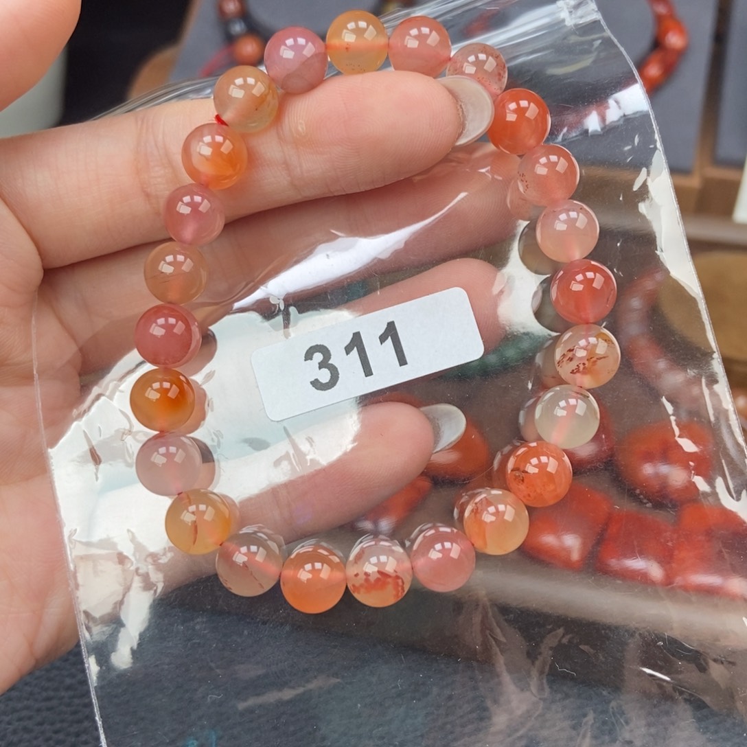 南红玛瑙未镶嵌手链卡8