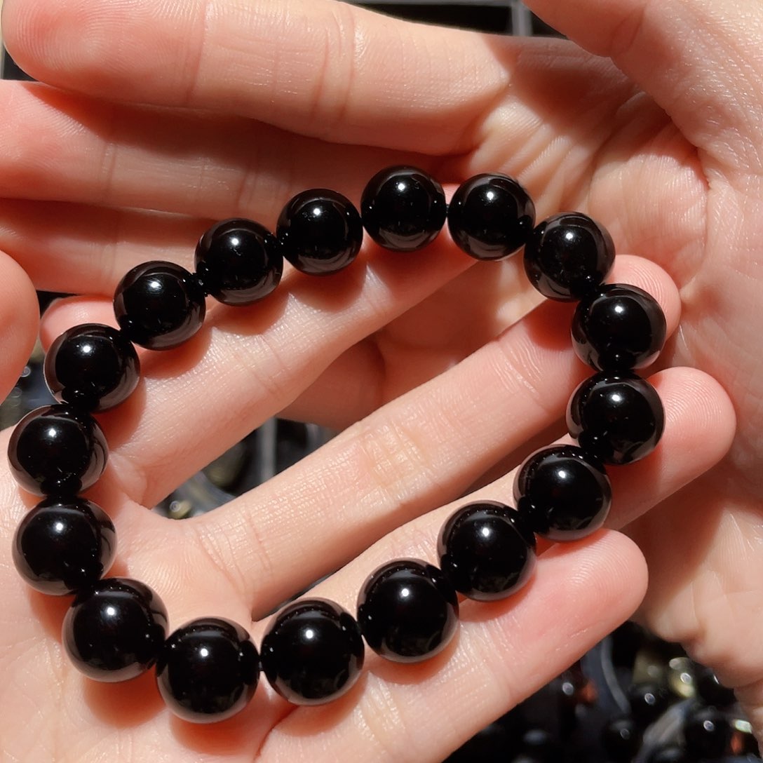 黑曜岩手链未镶嵌美*坊