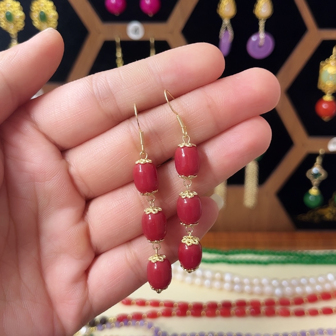 锆石合金925银耳饰