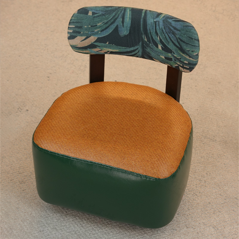 【翡翠绿·席面】溜溜沙发凳滑轮靠背轻奢小沙发椅可移动儿童矮凳