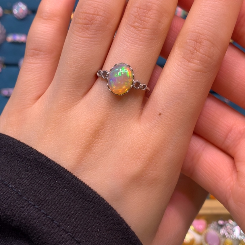 【闪购商品】欧泊戒指款式银S925镶嵌