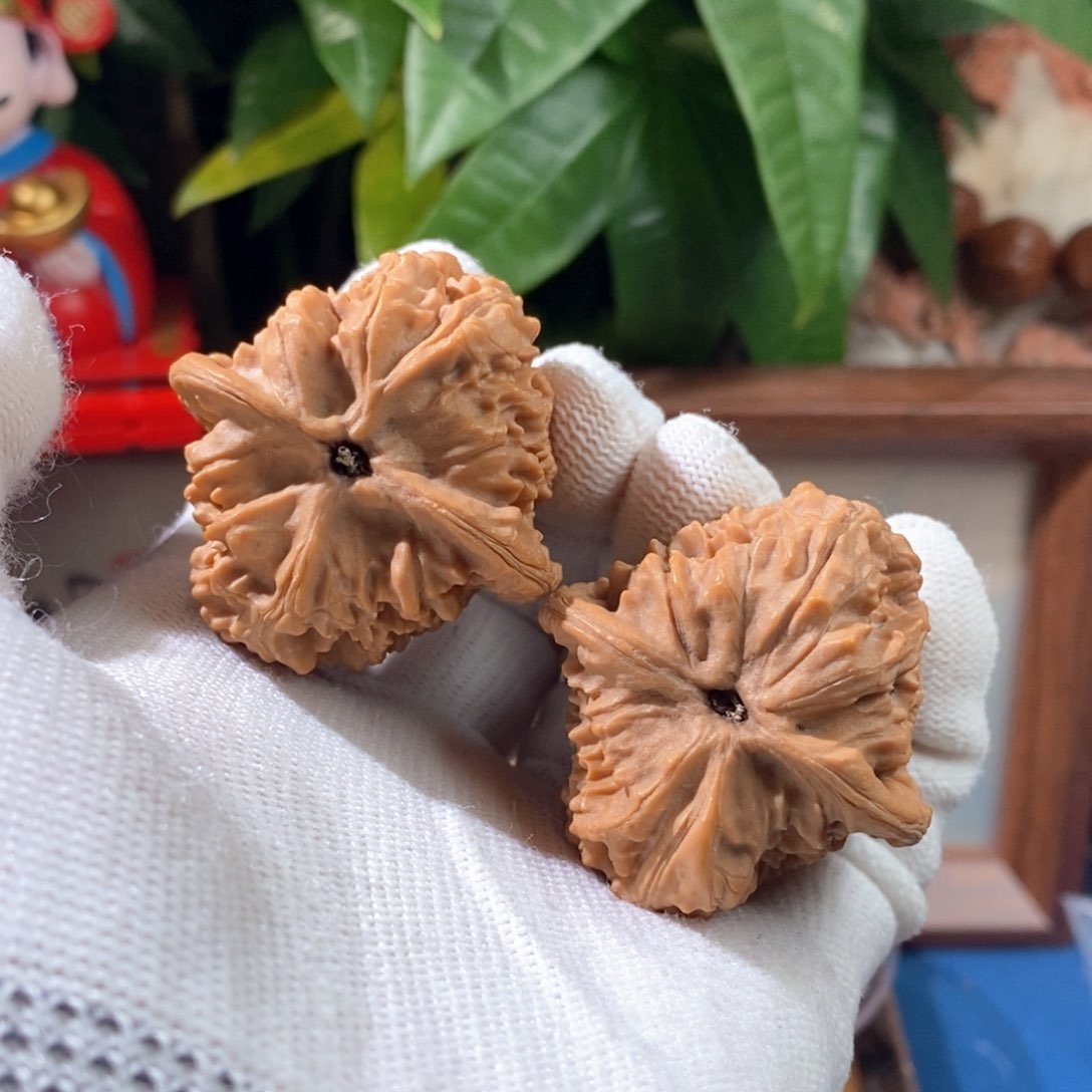 文玩核桃吊坠红狮子
