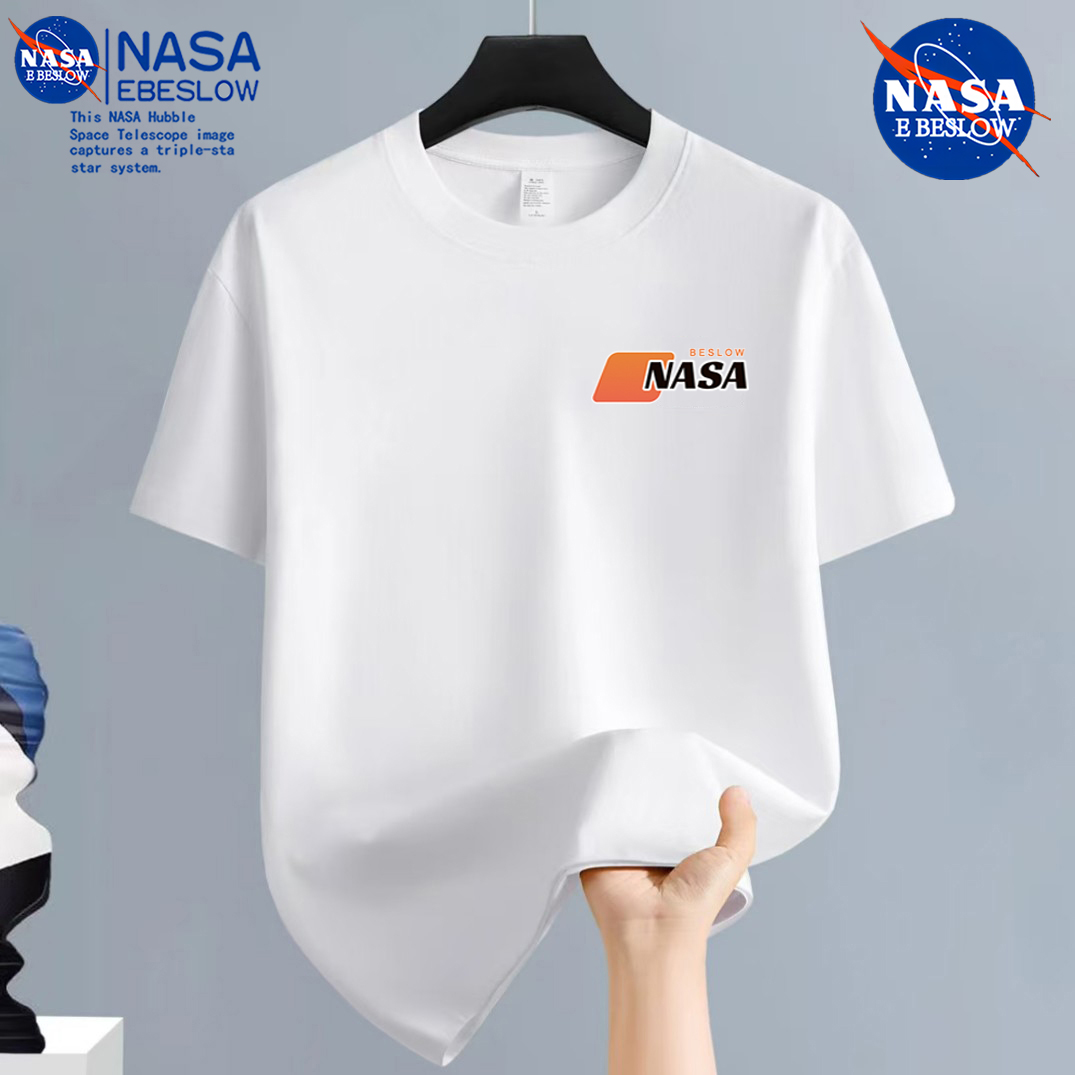 NASA联名纯棉潮牌印花男女同款百搭夏季休闲男女T恤时尚半袖