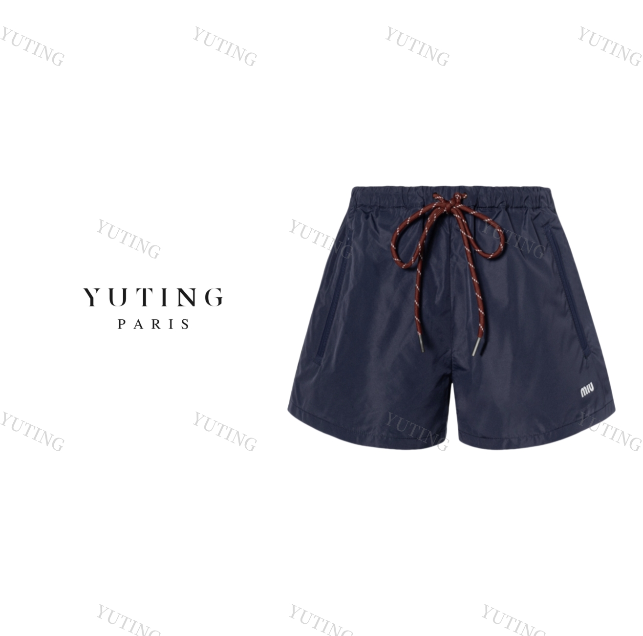 YT 25SS薄款蓝色百搭尼龙短裤