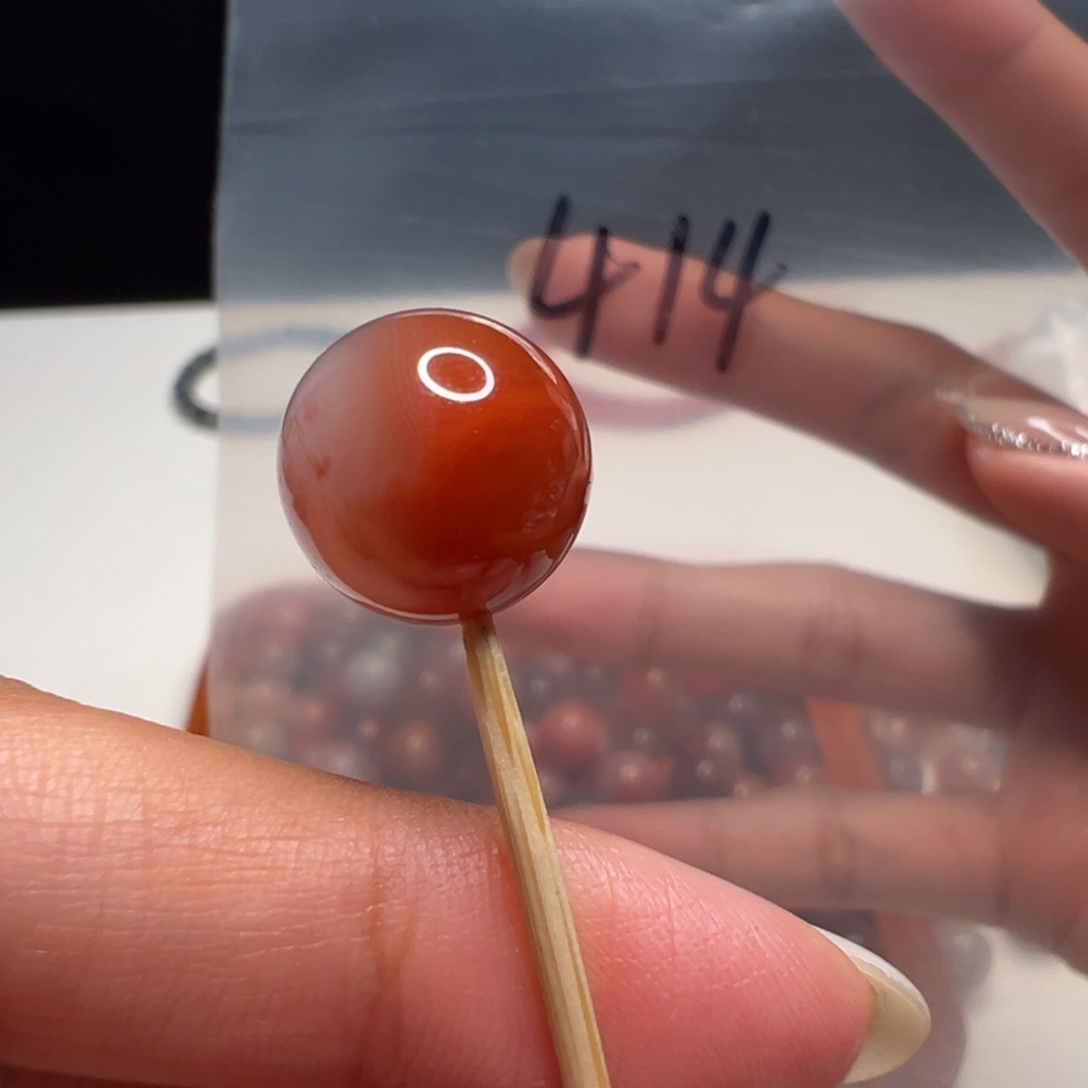未镶嵌南红玛瑙南红玛瑙414号凉山冰飘单珠12.5+mm