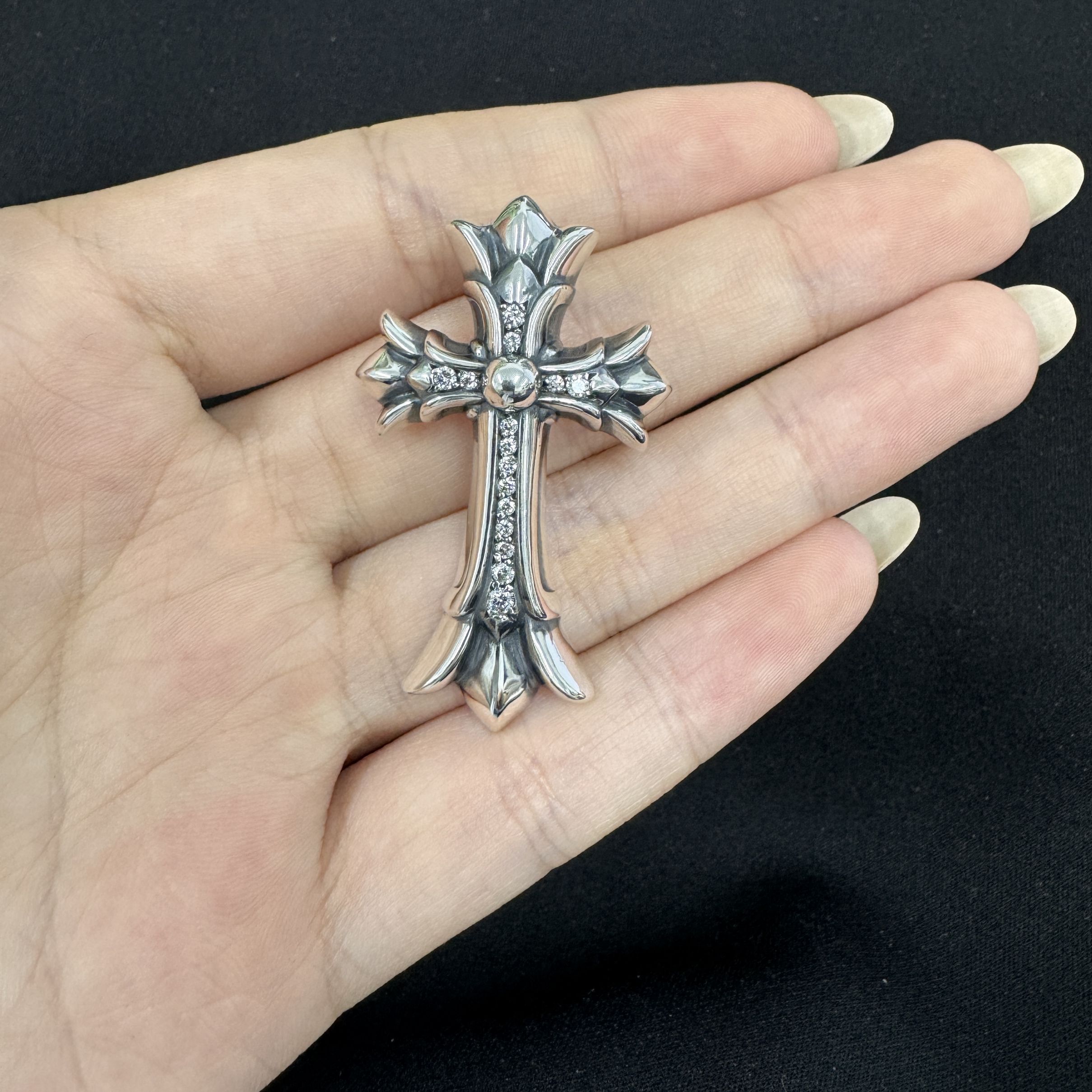 吊坠925银  CHROME HEART 双十字 吊坠