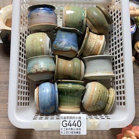 紫砂花盆440微瑕品口径3到4左右