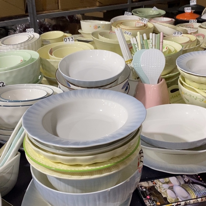 瓷5个款式各两个8寸深盘