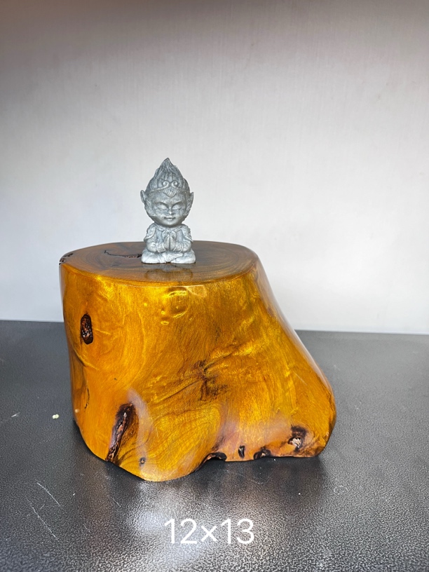 3小叶桢楠金丝楠木中式雷击木摆件花架茶托小墩墩底部可闻香