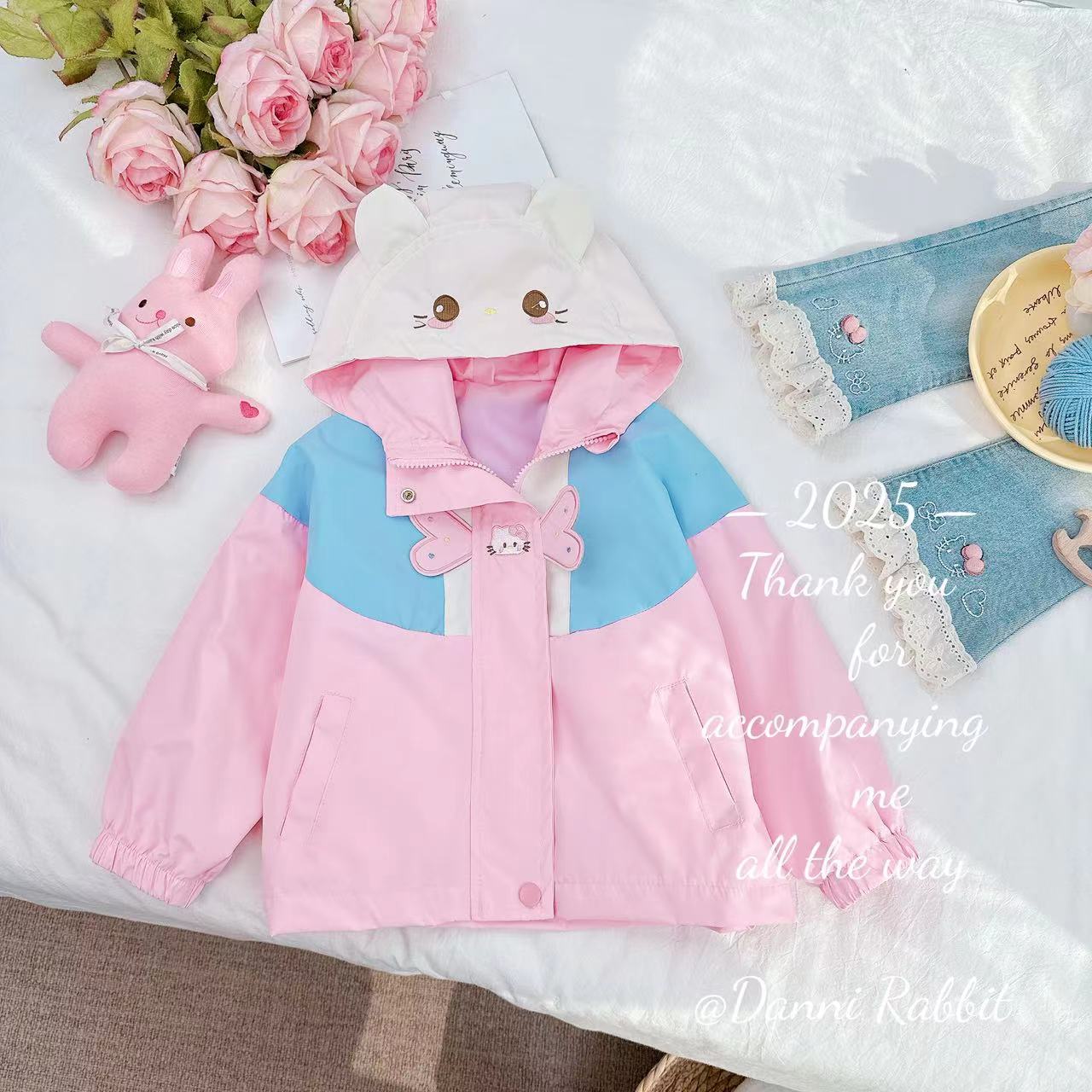 【Dannirabbit】*春日暖阳+敲可爱KT猫*女童外套 D-A85