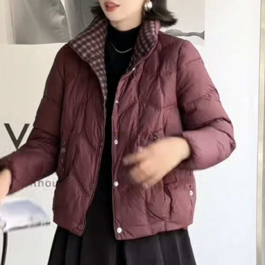 冬季新款小款时尚洋气妈妈绒绒衣