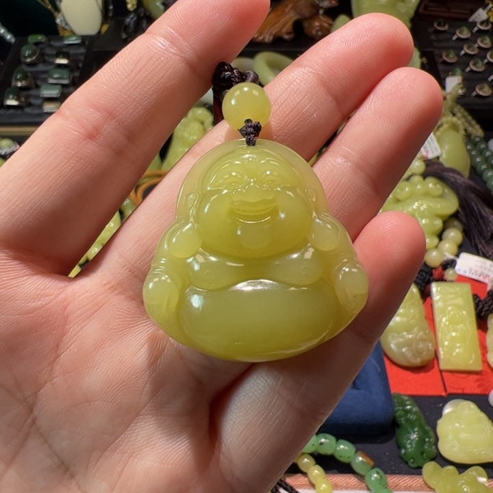 和田玉（黄玉）颈饰未镶嵌