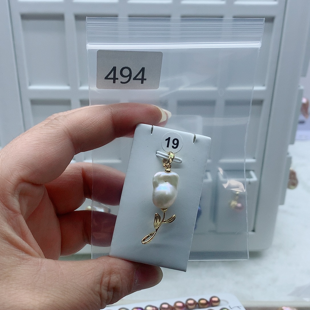 淡水珍珠合金吊坠(不含链)