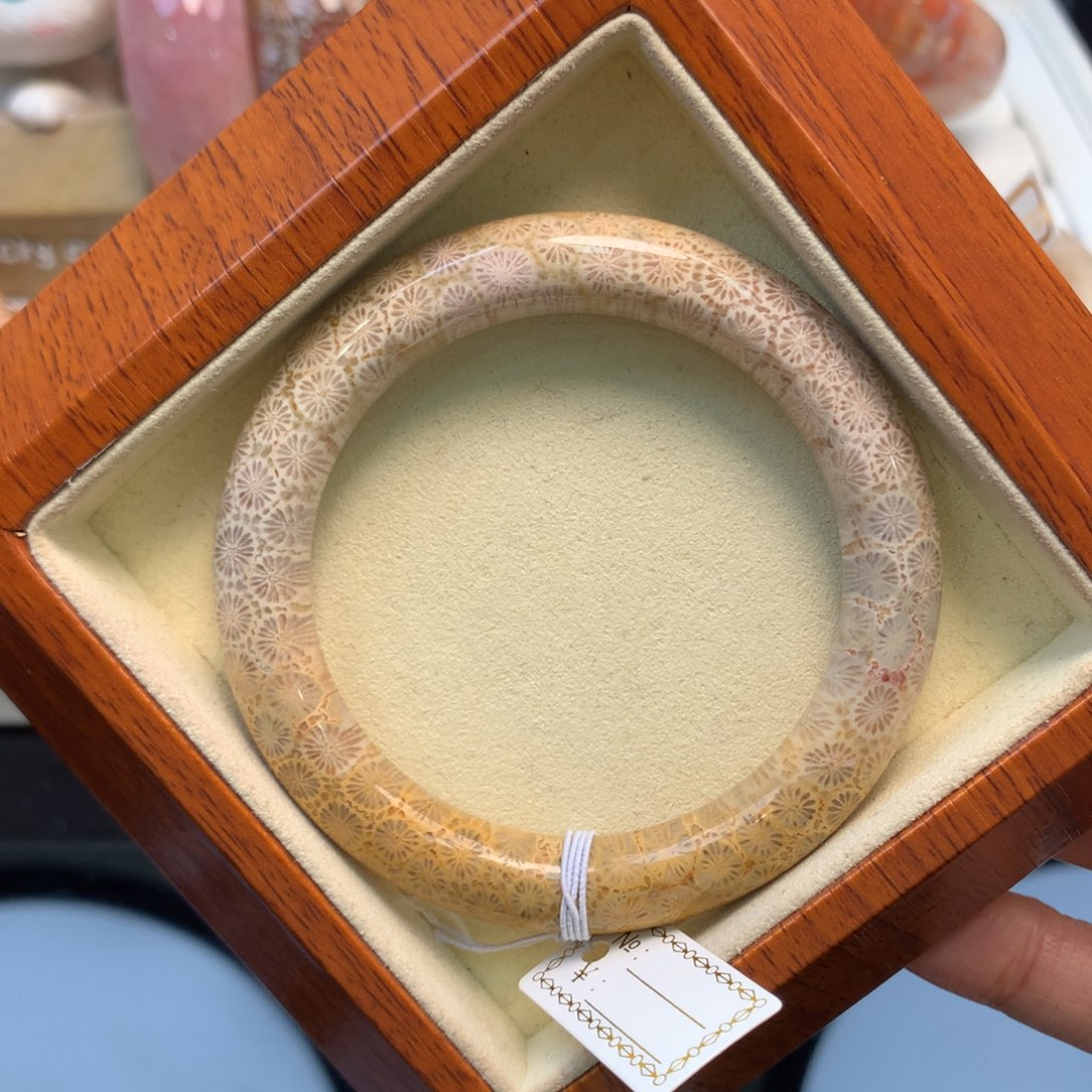 硅化珊瑚（珊瑚玉）手镯未镶嵌55.2口