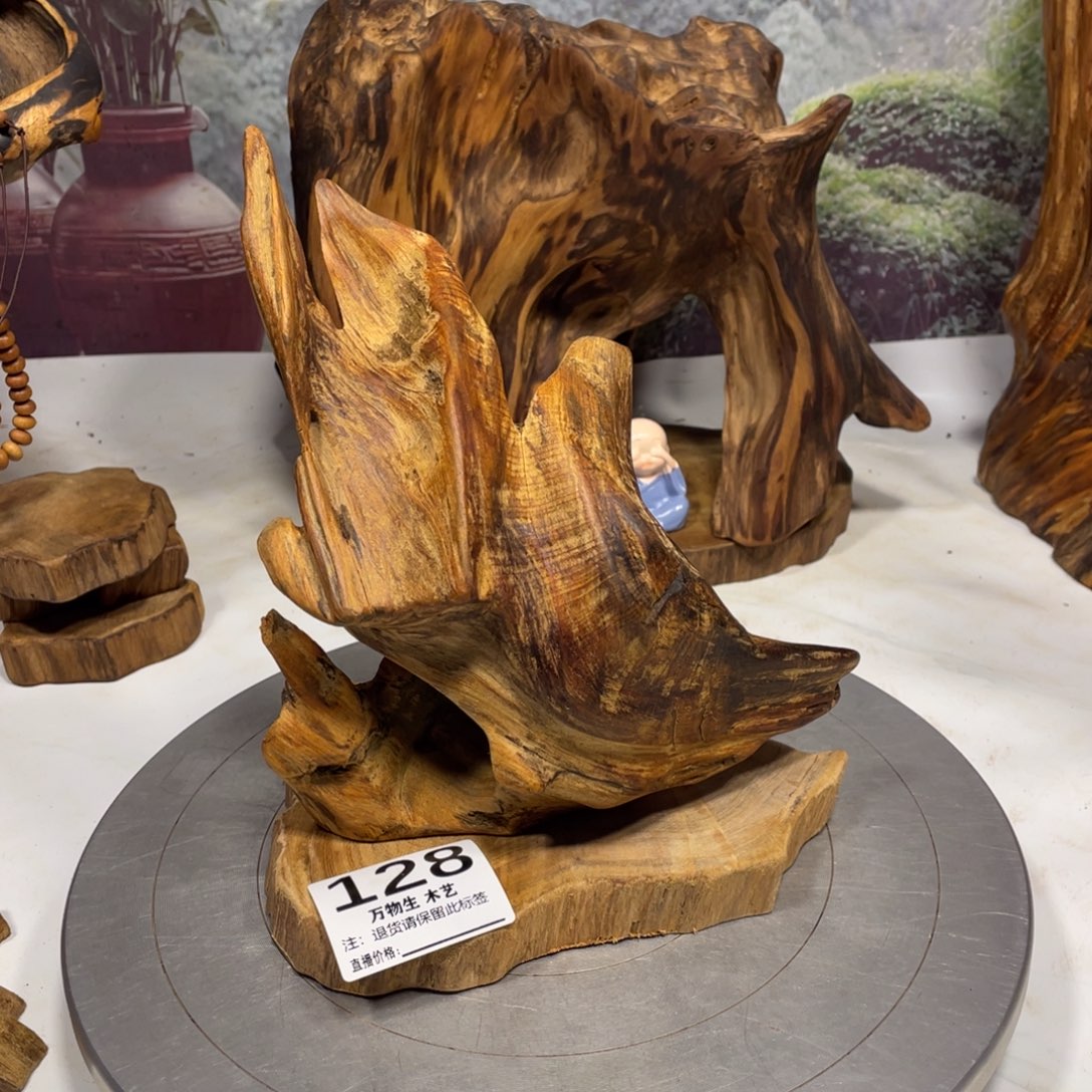 高***山木清凉薄荷药香味随形摆件，土埋老料自然香韵造型独特