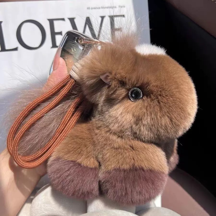 【小马挂件】真獭兔毛小马手绳钥匙扣挂件 节日礼物