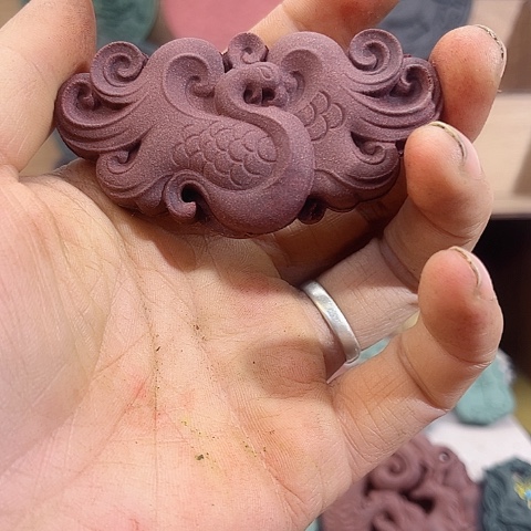 泥塑龙涎玫瑰瑕疵款大凤凰福利价