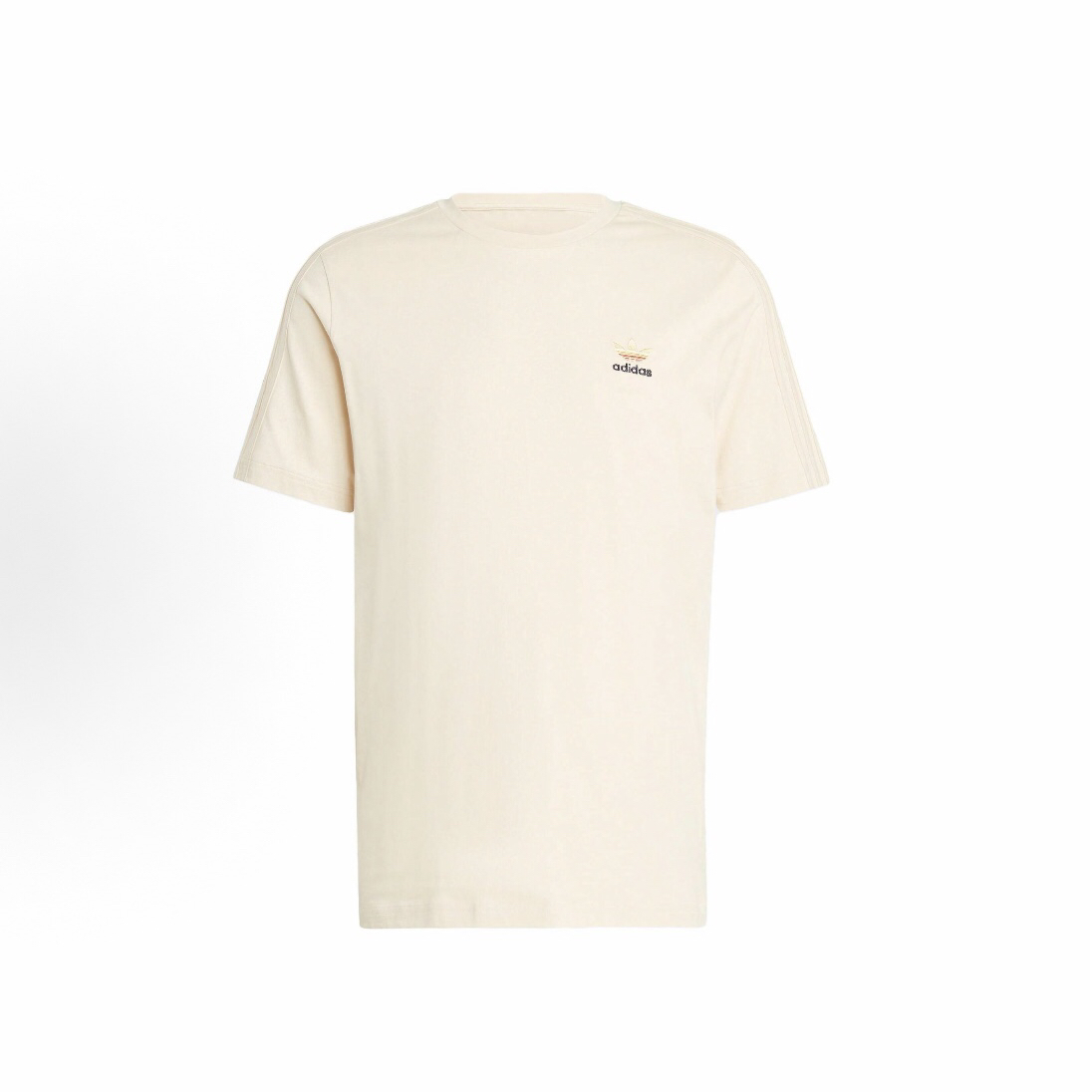 adidas 后背卡通图案印花圆领复古运动短袖多巴胺T恤 男款HZ1155