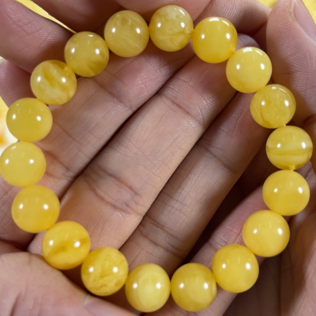 蜜蜡手链未镶嵌纯天然微瑕