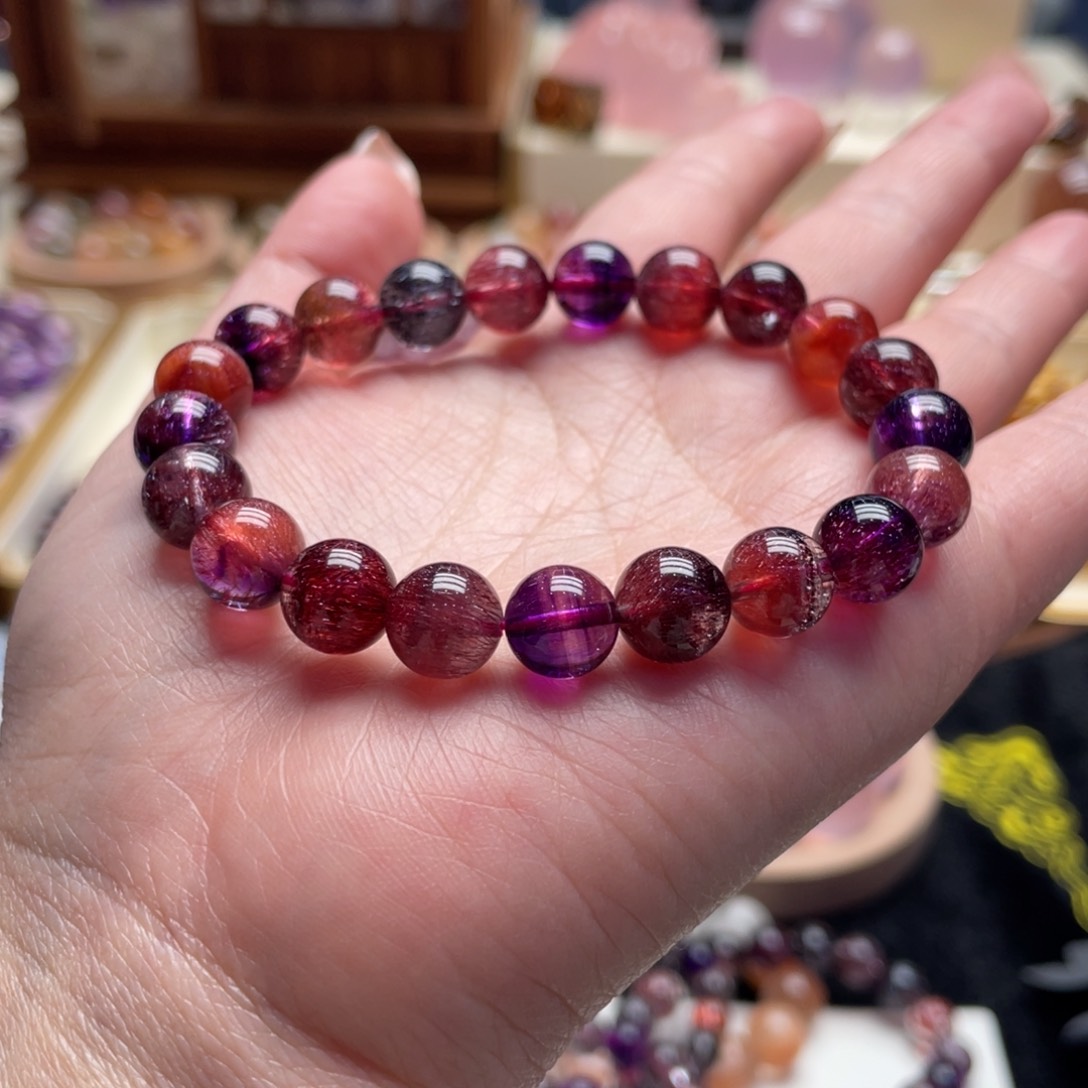 未镶嵌手链水晶稀有超七9.3mm