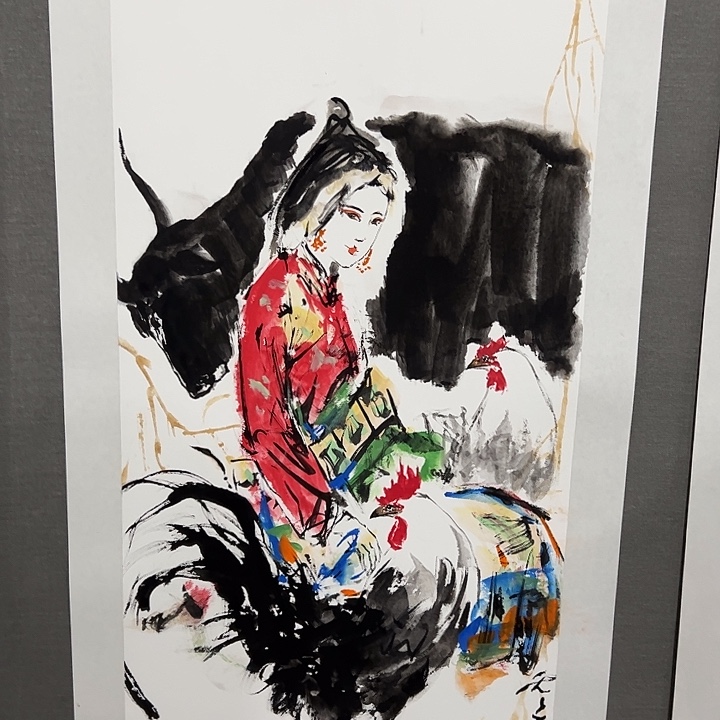 国画许若文老师人物画作品