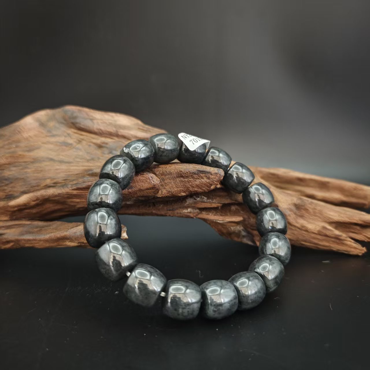 Z和田玉青花桶珠手串（卡12）1983