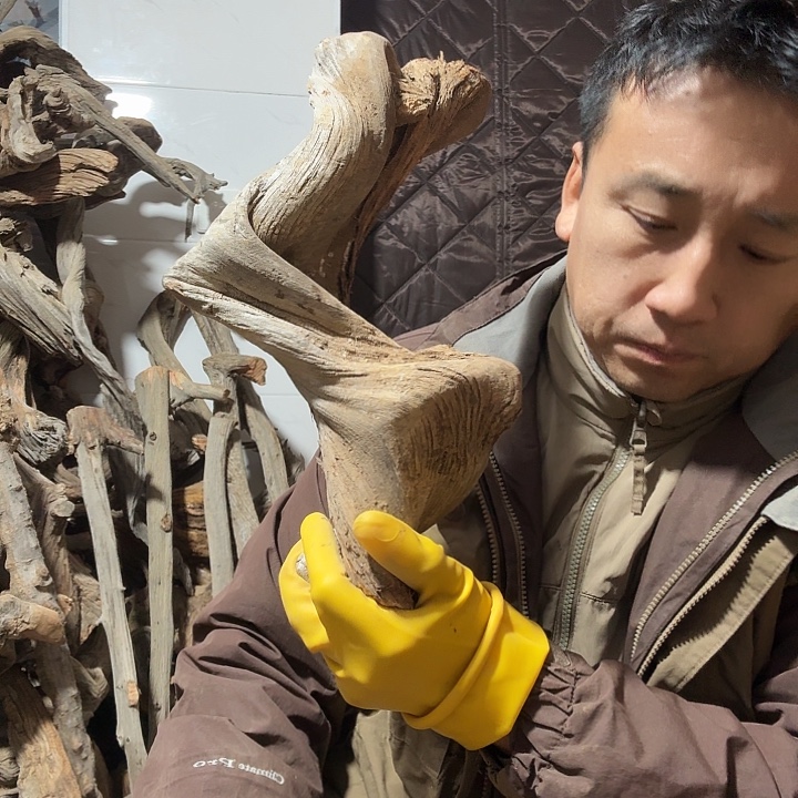 高***修柏木崖柏毛料的加工