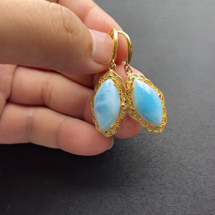 针钠钙石（海纹石）未镶嵌手链耳坠