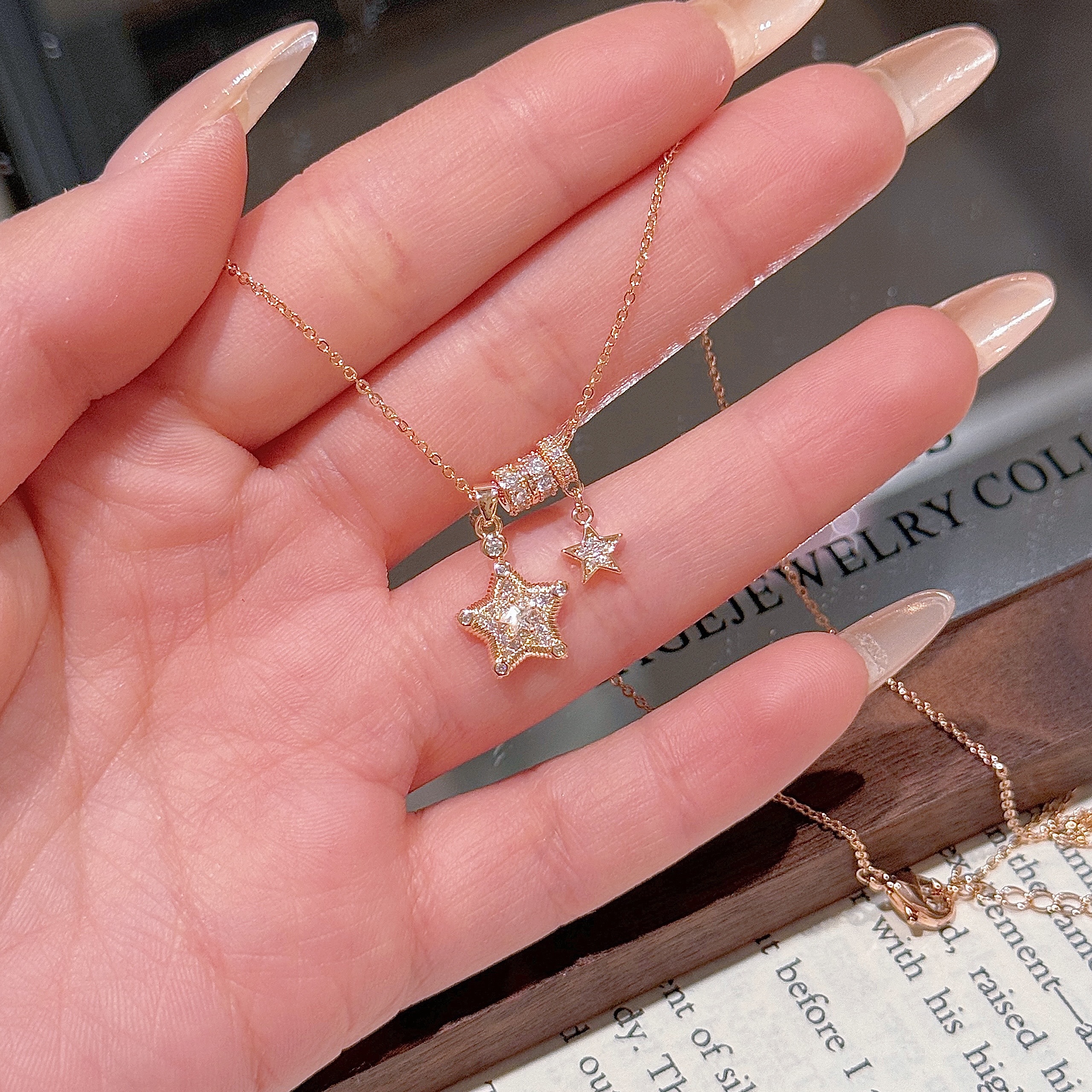 黄铜合成锆石项链 周世路设计师设计女欧美风日韩少女风首饰百搭