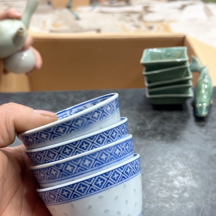 瓷片瓷工艺品摆件