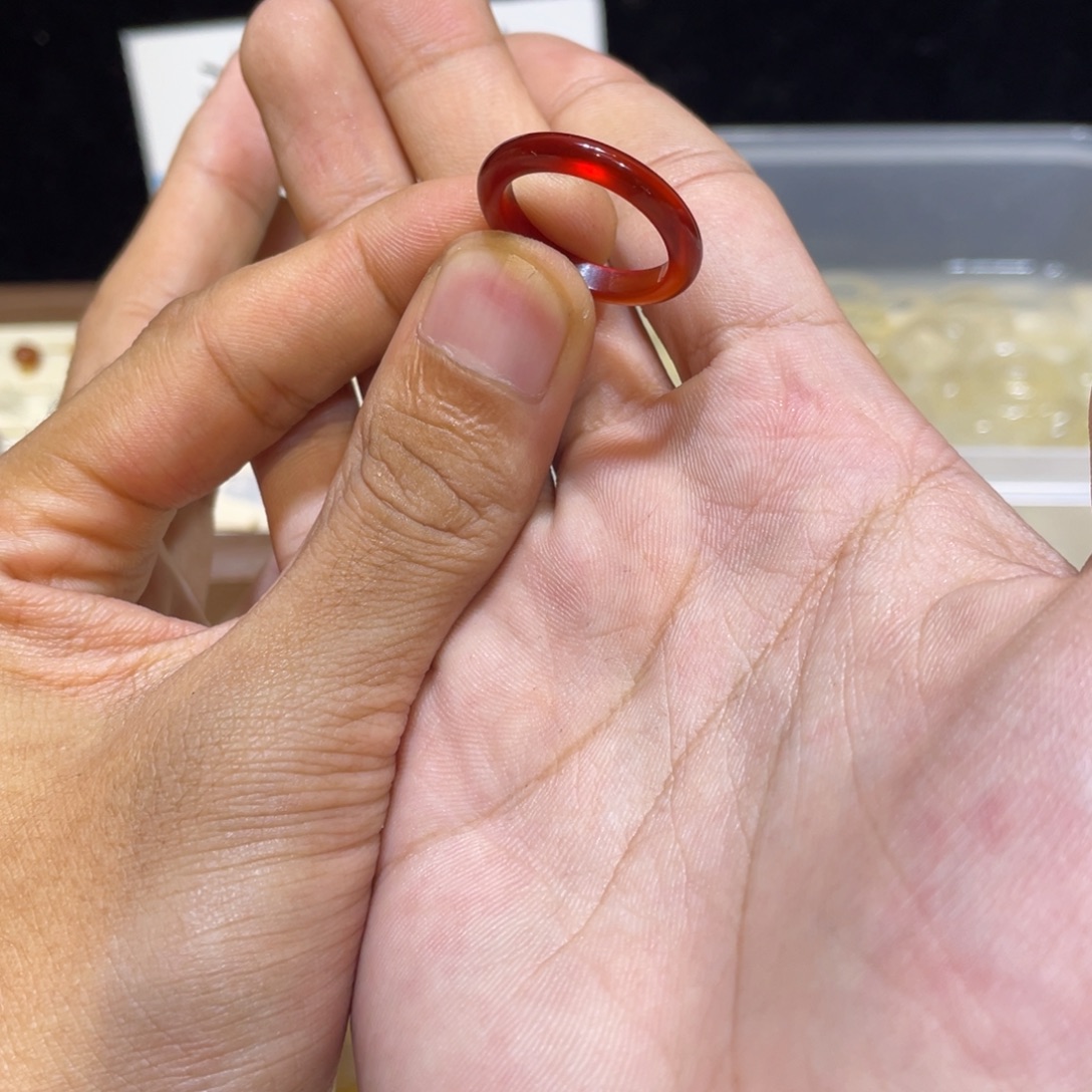 玛瑙/玉髓未镶嵌戒指22号港17