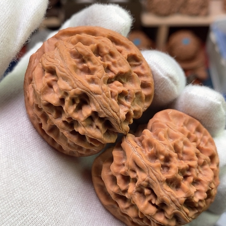 文玩核桃吊坠迭*41全品货头山地红皮原桩苹果园