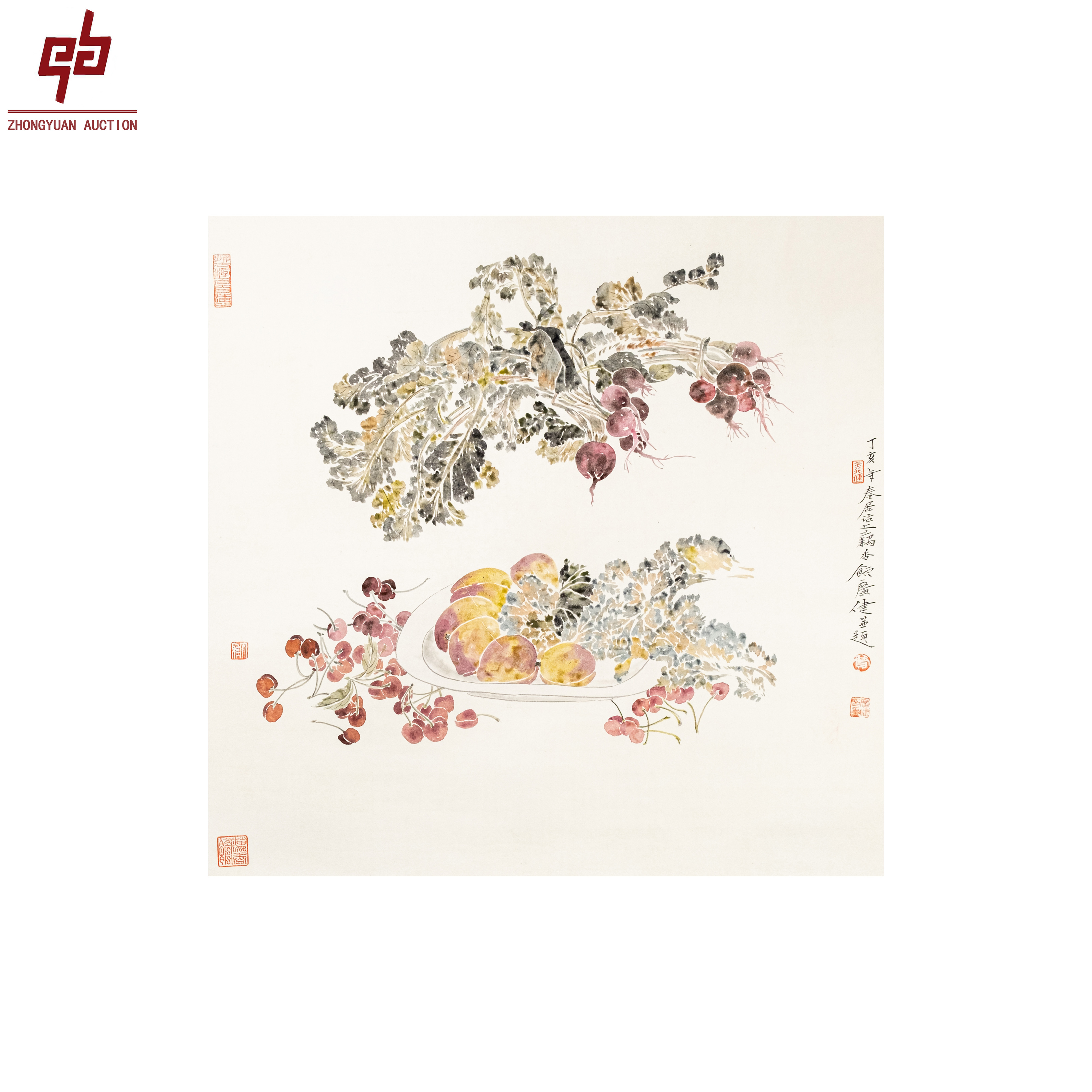 """lot8000 贾广建 花鸟 镜片 64cm*65cm约3.7平尺 """