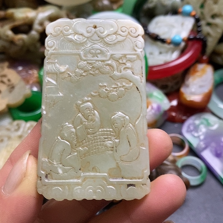 白玉菩提吊坠挂件