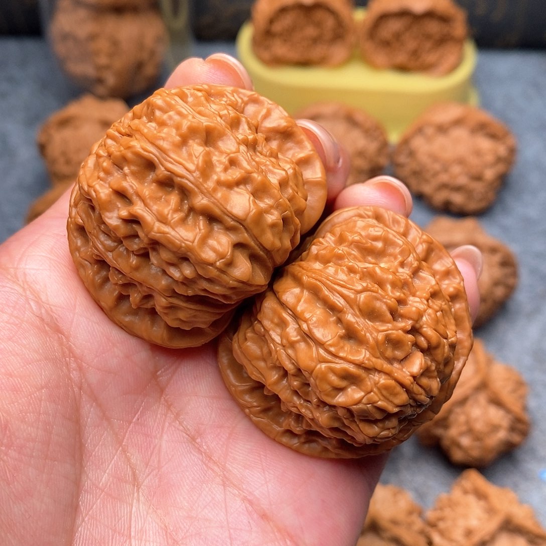 文玩核桃把件球白43全重